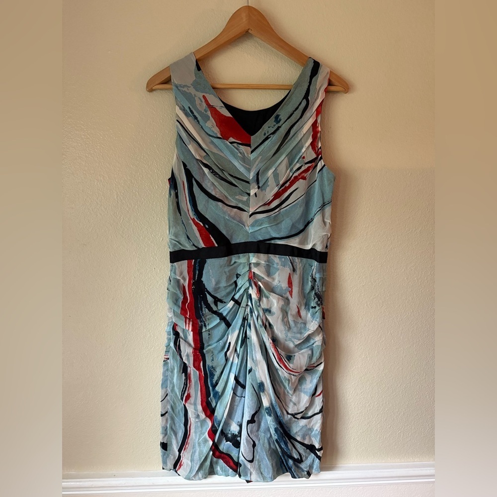 Diane Von Furstenberg Paradis Silk Chiffon Ruffle Mini Dress - Picture 2 of 4